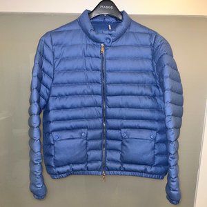 Moncler 100% Cashmere Quilted Actea Giubbotto Jacket - Periwinkle/Light Blue